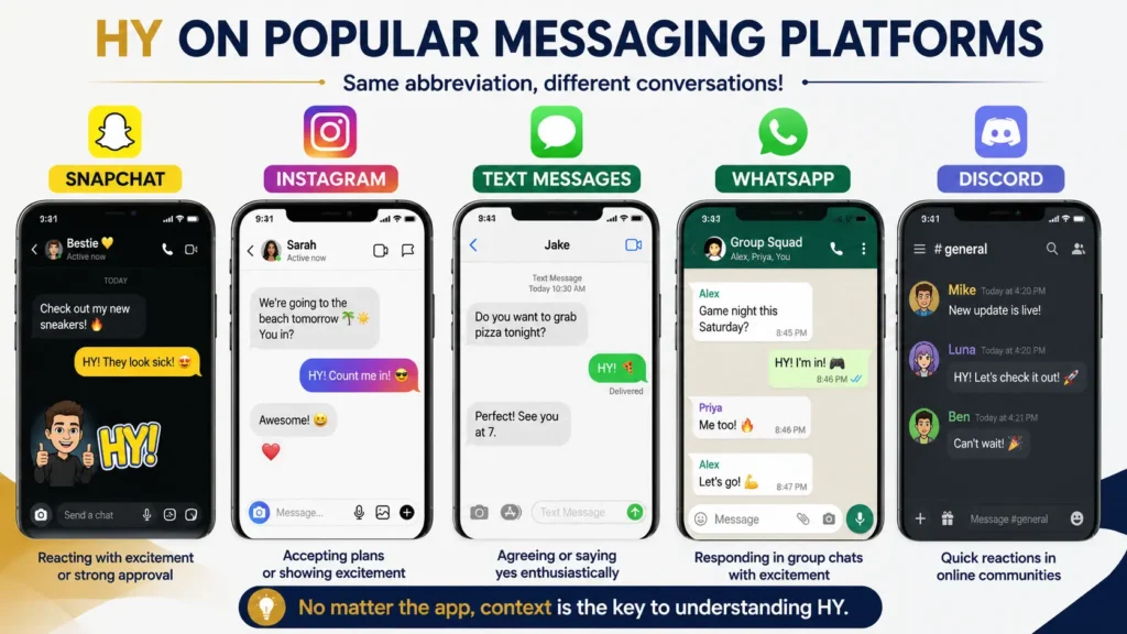 HY meaning on Snapchat, Instagram, and text messaging platforms