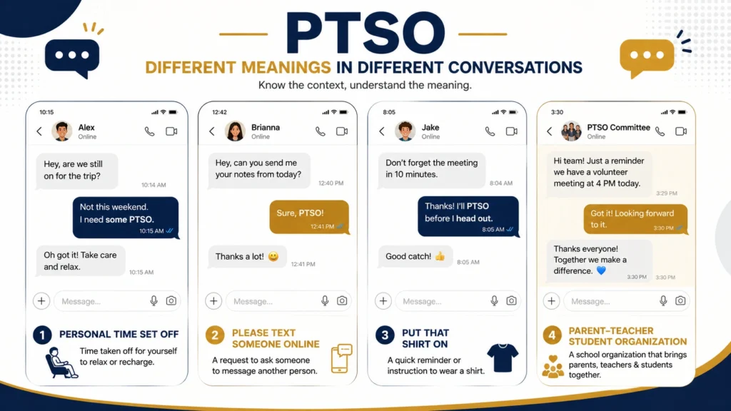 How to identify the correct PTSO meaning in different conversations