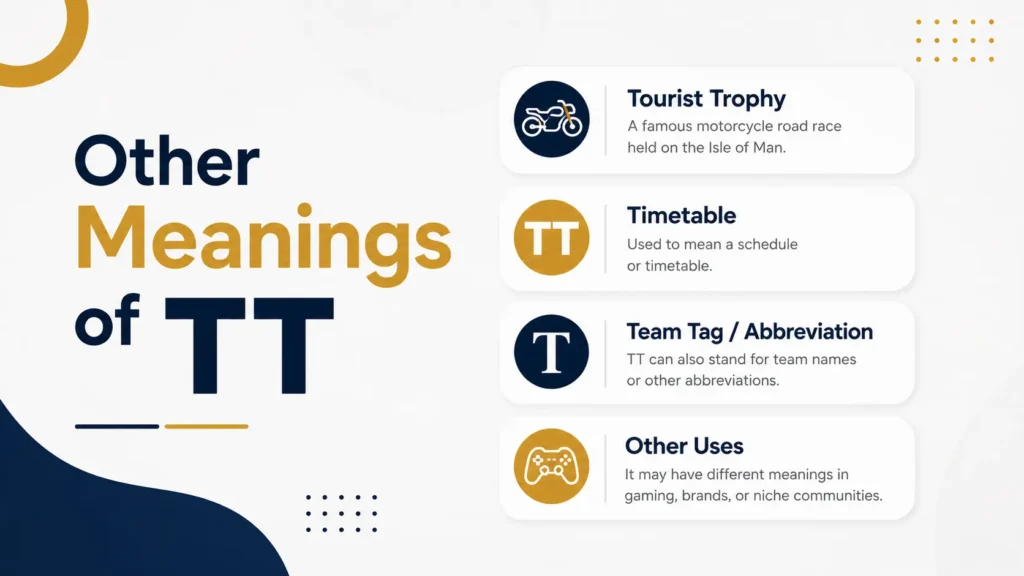 Other Meanings of TT