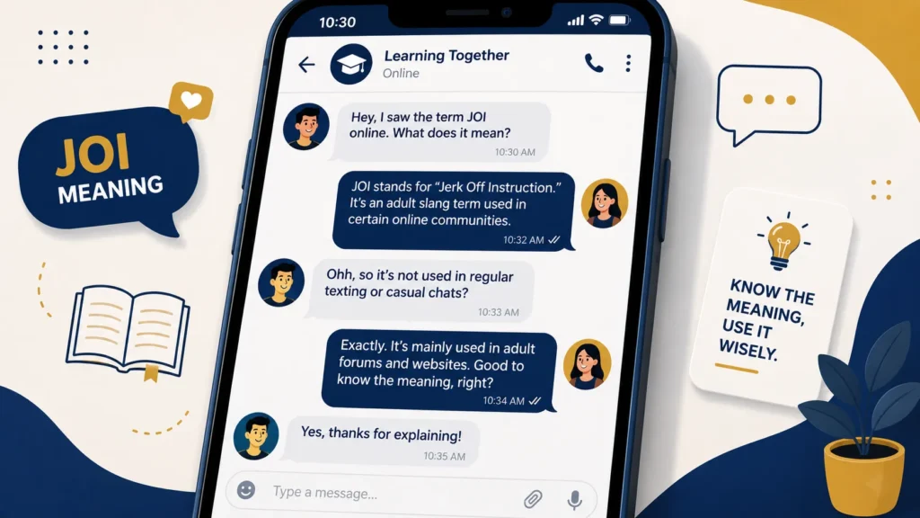 JOI meaning conversation examples