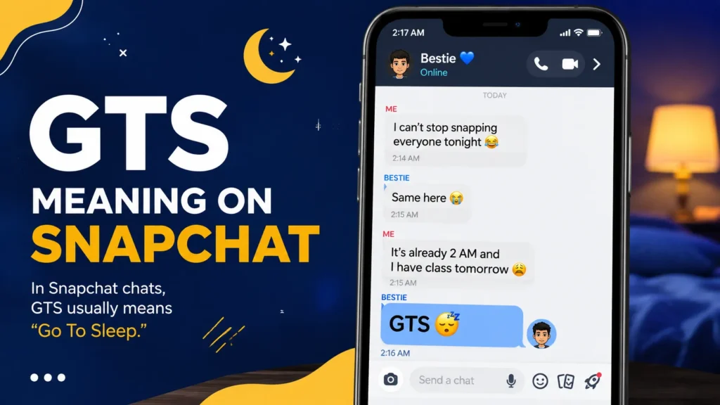 What does GTS mean on Snapchat